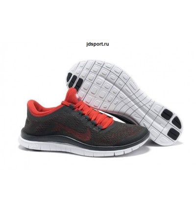 Nike Free Run 3.0 V5 (Dark-Charcoal/Chilling-Red/White)