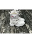 Дутики FILA с мехом белые