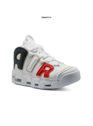 Кроссовки NIKE AIR MORE UPTEMPO белые, красные, синие