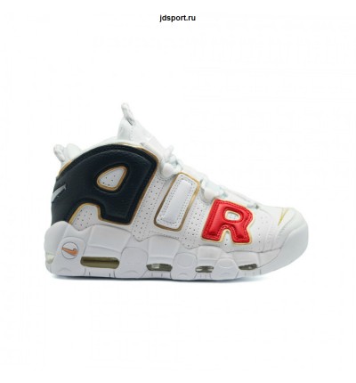 Кроссовки NIKE AIR MORE UPTEMPO белые, красные, синие