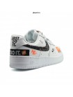 Кроссовки Nike Air Force Just do it белые, черные