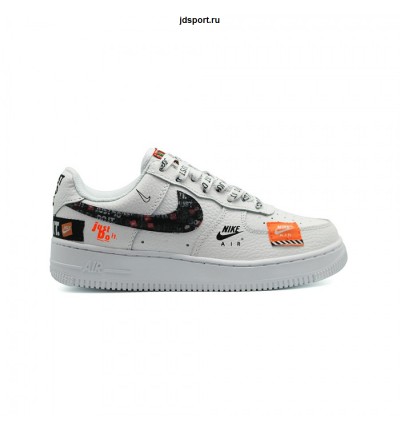 Кроссовки Nike Air Force Just do it белые, черные