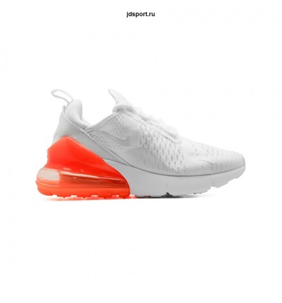 Кроссовки NIKE AIR MAX 270 белые, оранжевые