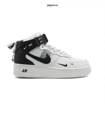 Кроссовки Nike Air Force 1 07 Mid LV8 белые, черные