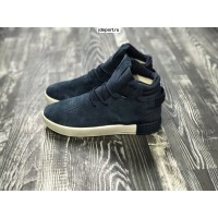 Мужские Adidas Tubular Синие с мехом  
